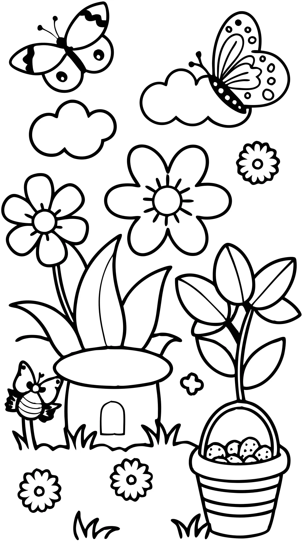 spring coloring pages printable